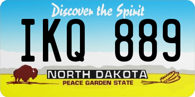 ND license plate IKQ889
