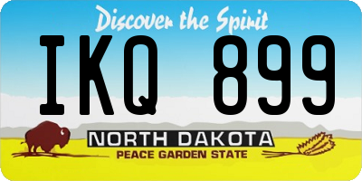 ND license plate IKQ899