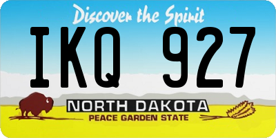 ND license plate IKQ927