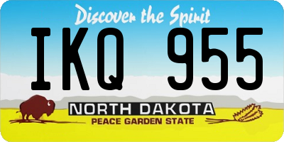 ND license plate IKQ955