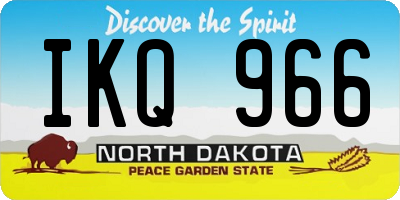 ND license plate IKQ966