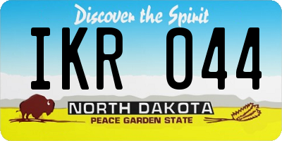 ND license plate IKR044