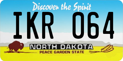 ND license plate IKR064