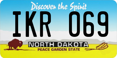 ND license plate IKR069