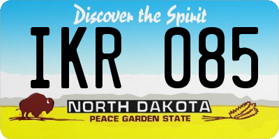 ND license plate IKR085