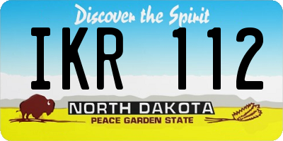 ND license plate IKR112
