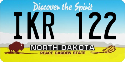 ND license plate IKR122