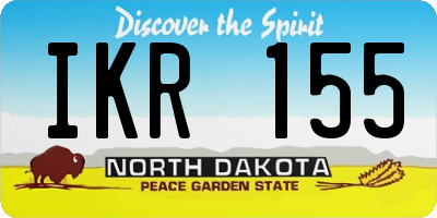 ND license plate IKR155