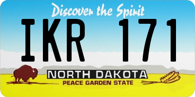 ND license plate IKR171