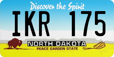 ND license plate IKR175