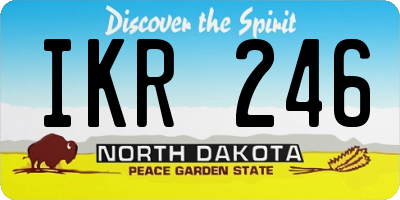 ND license plate IKR246