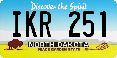 ND license plate IKR251
