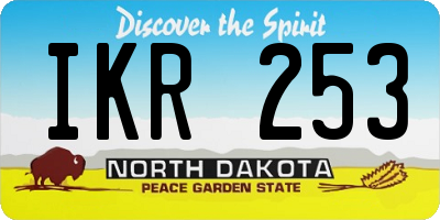 ND license plate IKR253