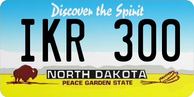 ND license plate IKR300