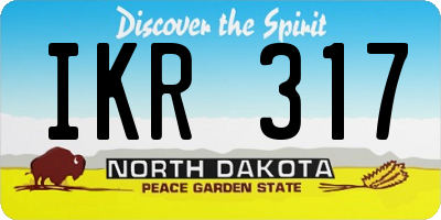 ND license plate IKR317