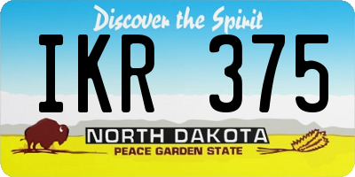 ND license plate IKR375