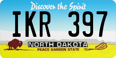 ND license plate IKR397