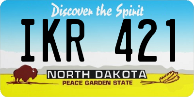 ND license plate IKR421