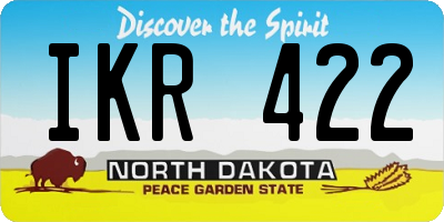 ND license plate IKR422