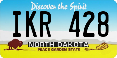 ND license plate IKR428