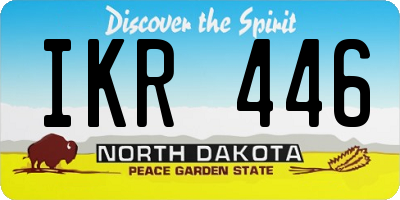 ND license plate IKR446