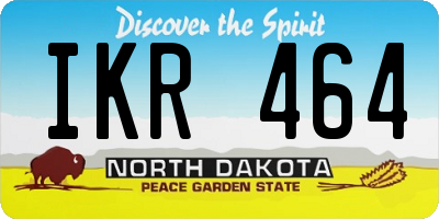 ND license plate IKR464