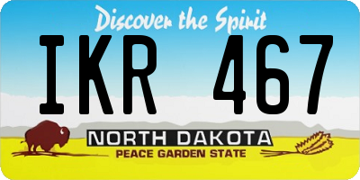 ND license plate IKR467