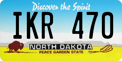 ND license plate IKR470