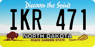 ND license plate IKR471