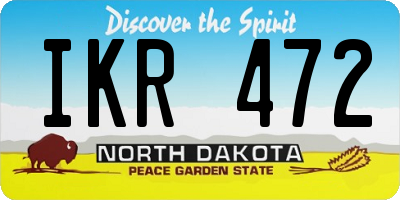 ND license plate IKR472