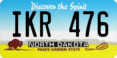 ND license plate IKR476