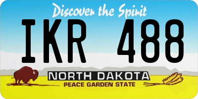 ND license plate IKR488