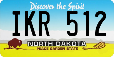 ND license plate IKR512