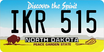 ND license plate IKR515