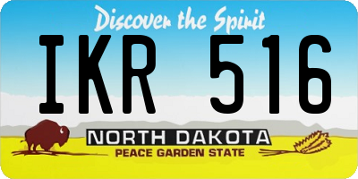 ND license plate IKR516