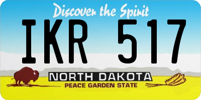 ND license plate IKR517
