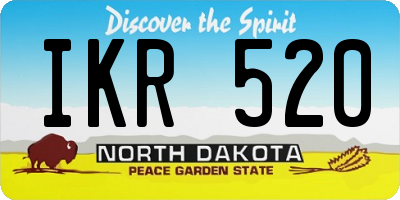 ND license plate IKR520