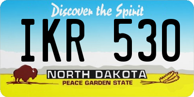 ND license plate IKR530