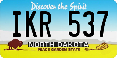 ND license plate IKR537