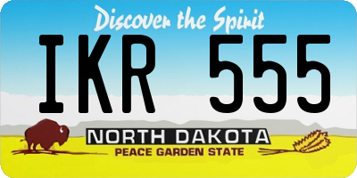 ND license plate IKR555