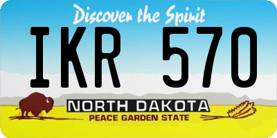 ND license plate IKR570