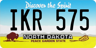 ND license plate IKR575