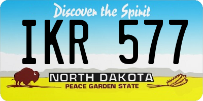 ND license plate IKR577
