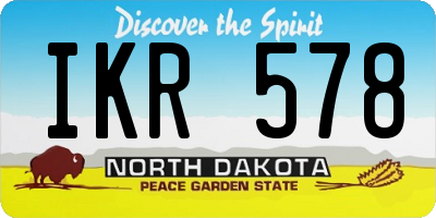 ND license plate IKR578