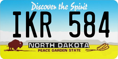 ND license plate IKR584