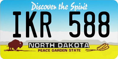 ND license plate IKR588