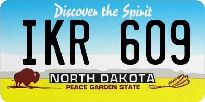 ND license plate IKR609