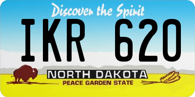 ND license plate IKR620