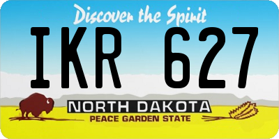 ND license plate IKR627