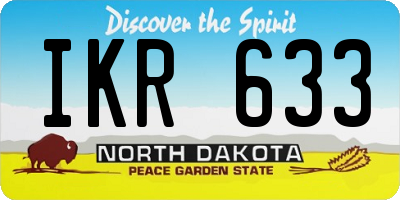 ND license plate IKR633
